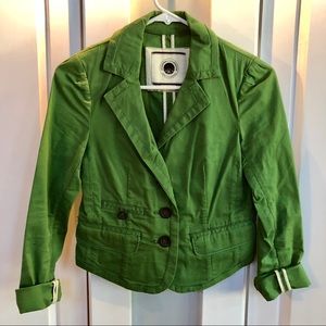 Anthropologie Apple Green 3-Button Blazer